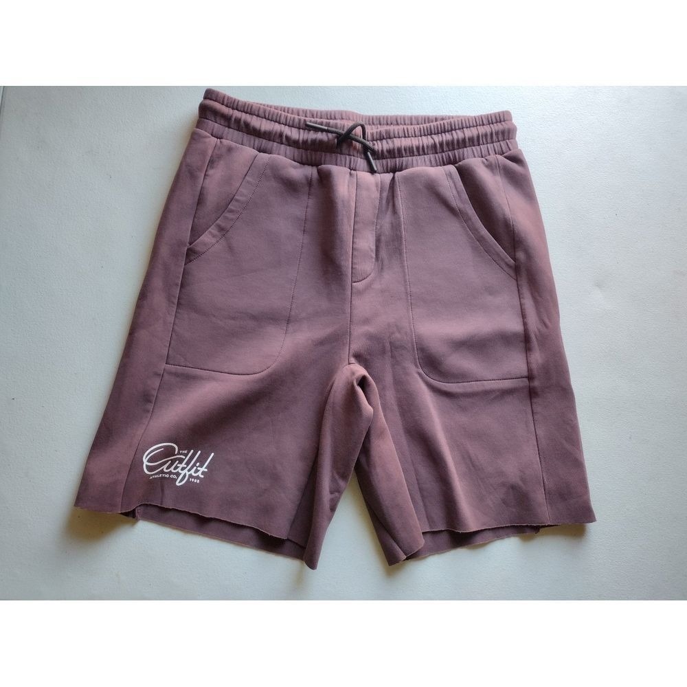 The Outfit Athletic Co Mens Sweat Shorts Mauve Purple Drawstring Elastic Waist M